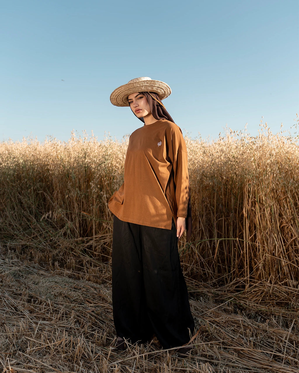 Soft Oversized Tee - Brown